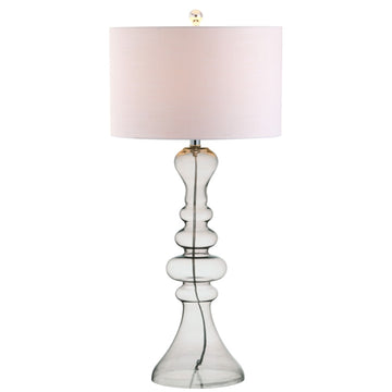 Madeline 35" Curved Glass LED Table Lamp - JONATHAN Y